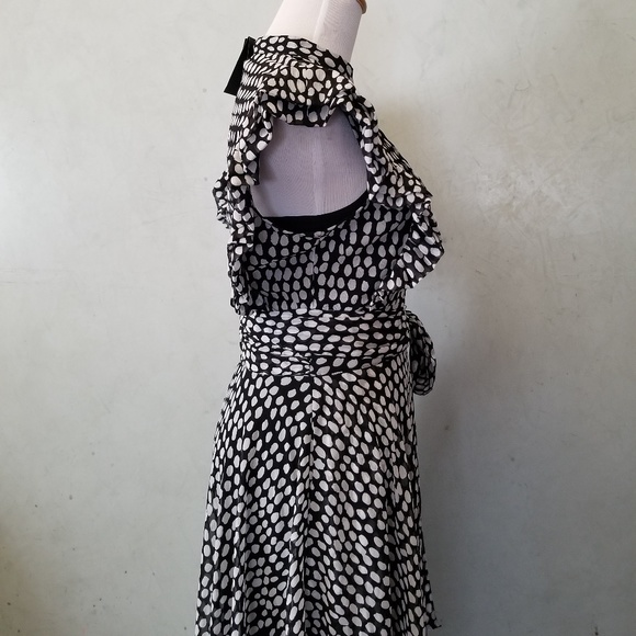 NWT Club Monaco Saffra Printed Ruffle Dress (I28) - Picture 7 of 8